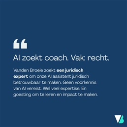 Gezocht: (deeltijds) juridisch expert om mee te bouwen aan AI-assistenten