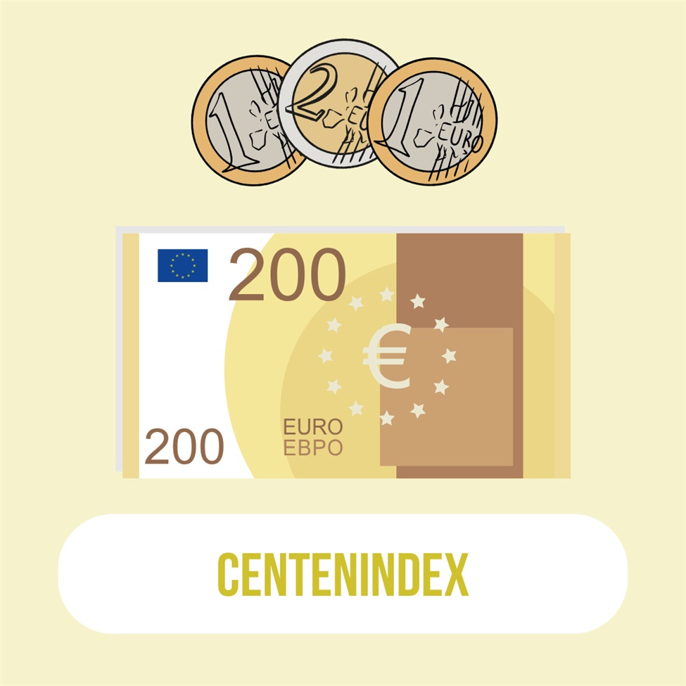 Wat is de centenindex en wat is de impact op de lonen van medewerkers bij lokale besturen?